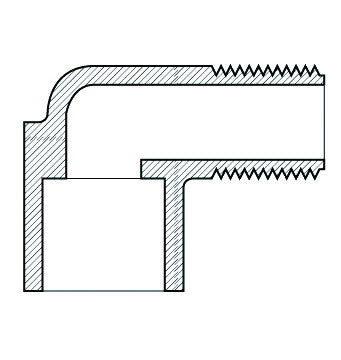 Elbow 90 Degree - MNPT x Slip (Street Elbow)