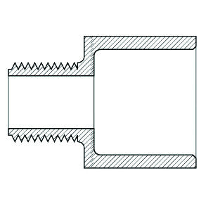 Reducer Male Adapter - Slip x MNPT